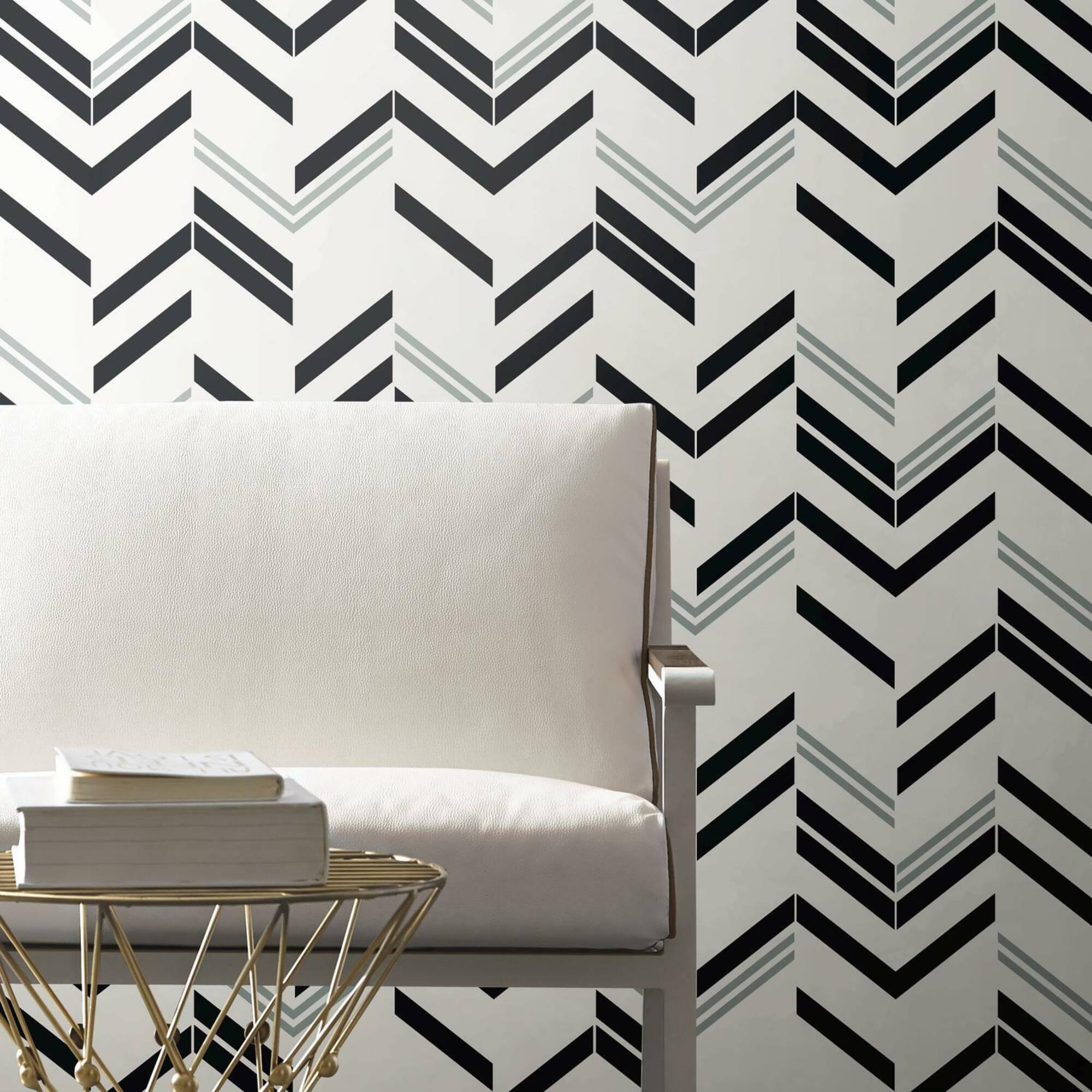 RoomMates Chevron Stripe Peel & Stick Wallpaper